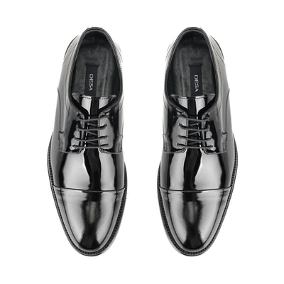 Manch Siyah Erkek Deri Klasik Ayakkabı