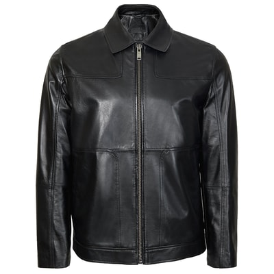 Manno Erkek Gömlek Yakalı Deri Ceket