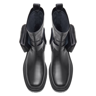 Marble Siyah Kadın Deri Bot