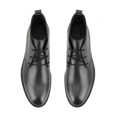 Marc Siyah Erkek Bağcıklı Deri Bot