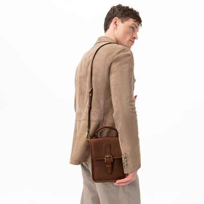 Marcel Kahve Erkek Vintage Deri Postacı Çantası