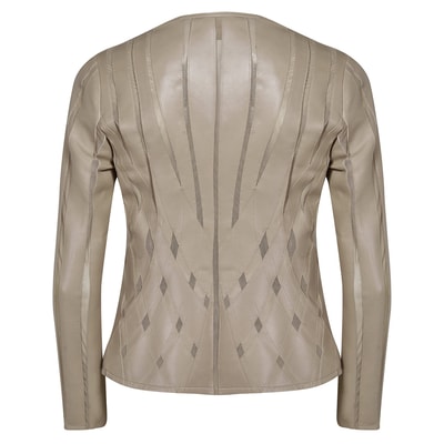 Marita Kadın Dairesel Panelli Deri Ceket