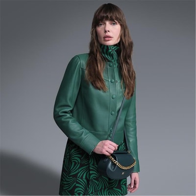 Marry Yeşil Kadın Deri Ceket