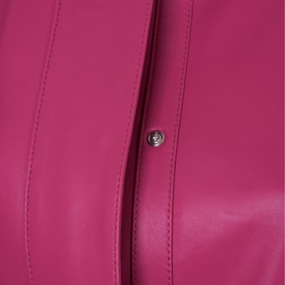 Maura Pembe Kadın Deri Ceket