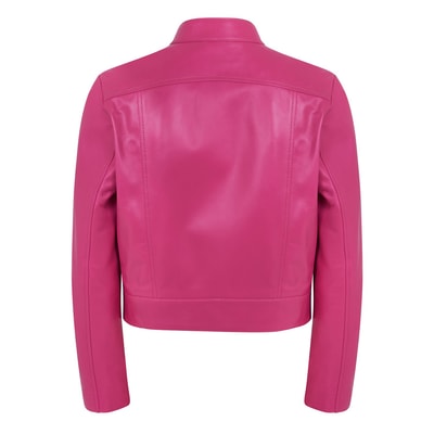 Maura Pembe Kadın Deri Ceket
