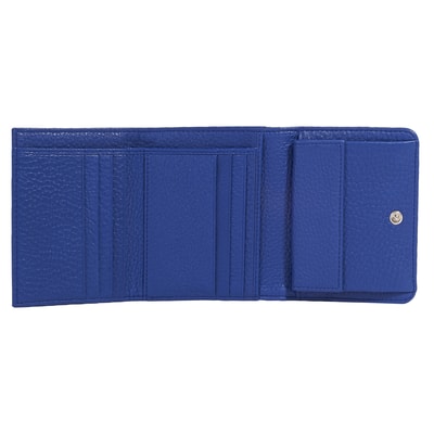 Mavi Kapaklı Mini Kadın Deri Cüzdan