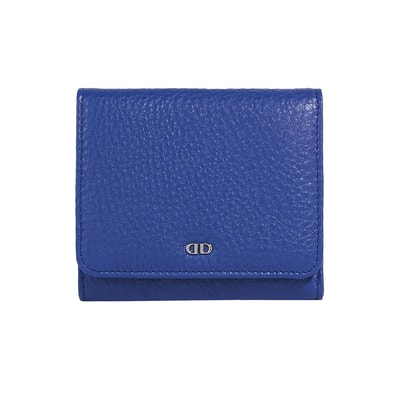 Mavi Kapaklı Mini Kadın Deri Cüzdan