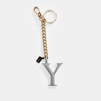 Mavi Y Harfi Deri Anahtarlık