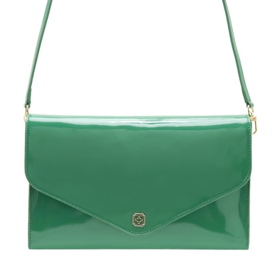 Maxima Yeşil Kadın Rugan Deri Clutch 