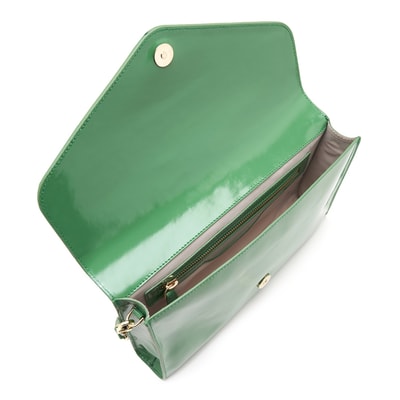 Maxima Yeşil Kadın Rugan Deri Clutch 