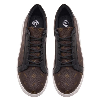 Mellas Siyah Kadın Monogram Spor Ayakkabı