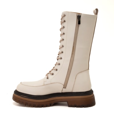 Melosa Ekru Kadın Deri Postal Bot