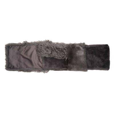 Miranna Gri Kadın Kürk Şal Yaka