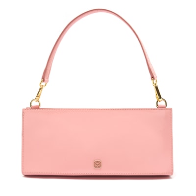 Miuna Pudra Kadın Rugan Deri El Çantası