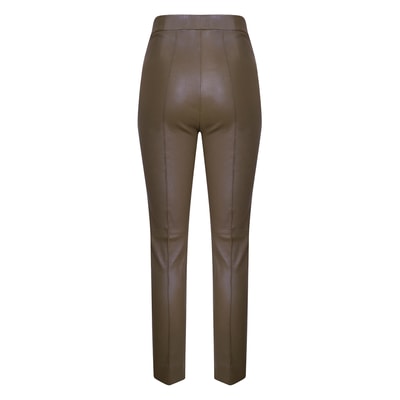 Molly Yeşil Kadın Deri Pantolon