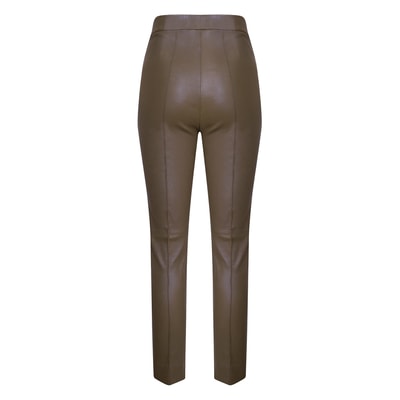 Molly Yeşil Kadın Deri Pantolon