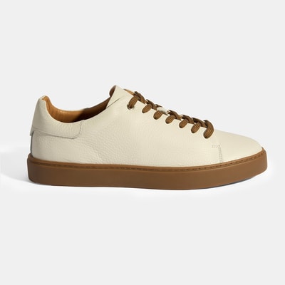 Monikar Bej Erkek Deri Bağcıklı Günlük Ayakkabı