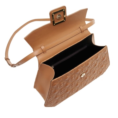 Monte Kadın Monogram Deri Omuz Askılı Çanta