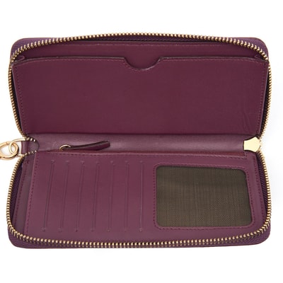 Mor Kadın Deri Cüzdan
