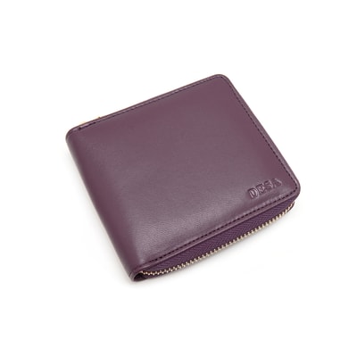 Mor Kadın Deri Cüzdan