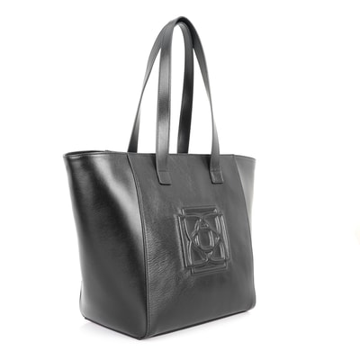 Morgan Siyah Kadın Logolu Deri Omuz Çantası