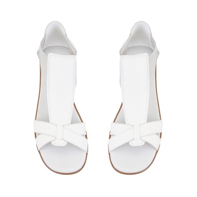 Nadine Beyaz Kadın DesaComfort Deri Sandalet