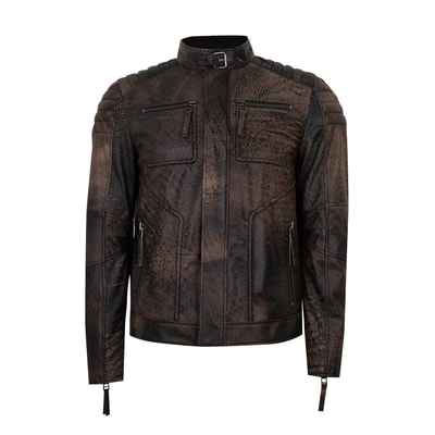 Nancy Kahve Erkek Vintage Deri Mont