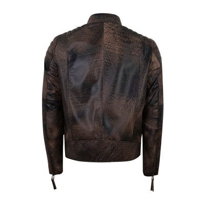 Nancy Kahve Erkek Vintage Deri Mont