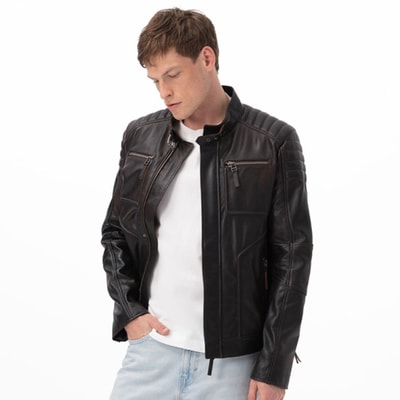 Nancy Vintage Erkek Deri Mont