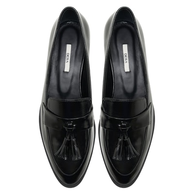 Narciso Siyah Kadın Deri Loafer Günlük Ayakkabı