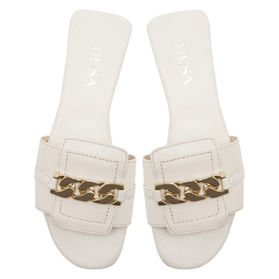 Narciso Zincir Detaylı Kadın Deri Terlik 