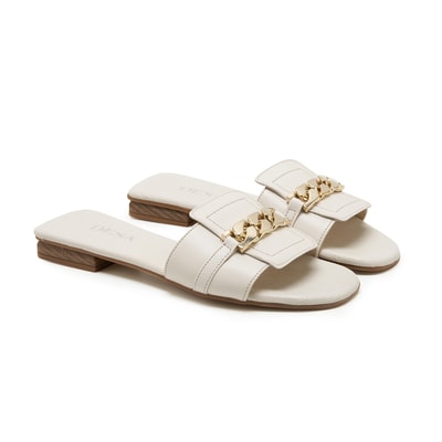 Narciso Zincir Detaylı Kadın Deri Terlik 