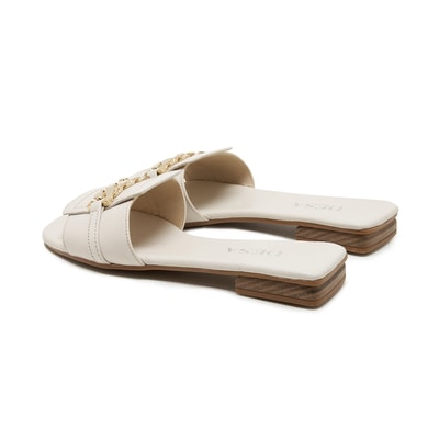 Narciso Zincir Detaylı Kadın Deri Terlik 