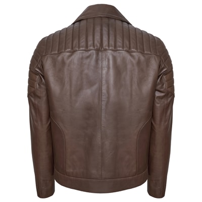 Nereo Kahve Erkek Deri Biker Mont