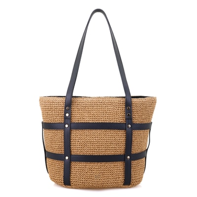 Nick Siyah Kadın Hasır Omuz Çantası