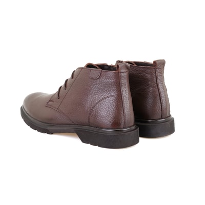 Nicolo Kahve Erkek Fermuarlı Deri Bot