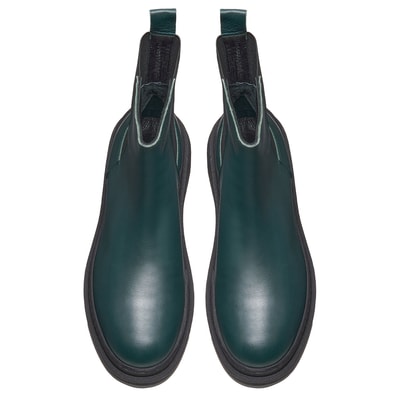 Ninny Haki Kadın Yandan Lastikli Deri Chelsea Bot