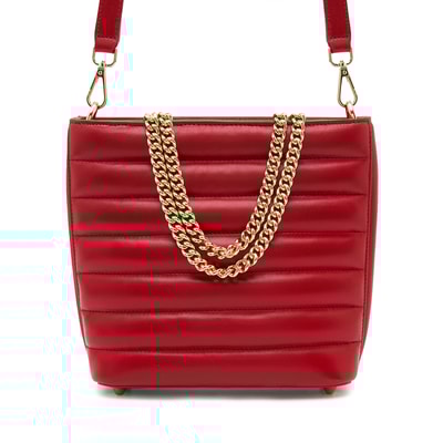 Norberto Zincir Detaylı Kadın Deri Omuz Askılı Çanta