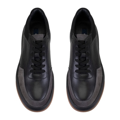 Odella Siyah Erkek Deri Spor Ayakkabı