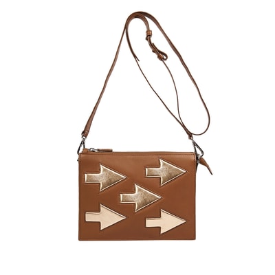 Oklu Kadın Deri Omuz Askılı Çanta