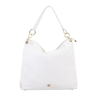Oksana Beyaz Kadın Deri Omuz Çantası