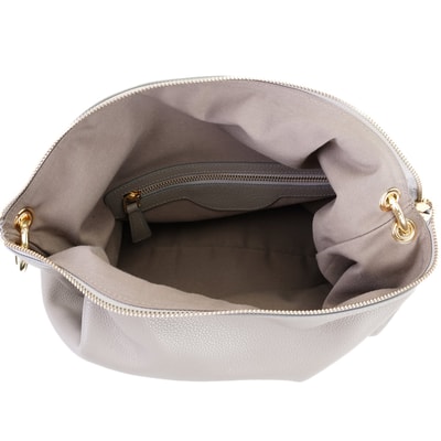 Oksana Gri Kadın Deri Omuz Çantası