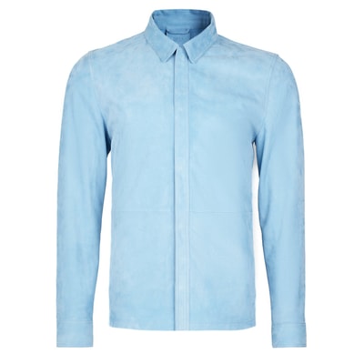 Osvaldo Mavi Erkek Süet Gömlek