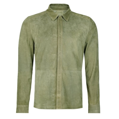 Osvaldo Yeşil Erkek Süet Gömlek