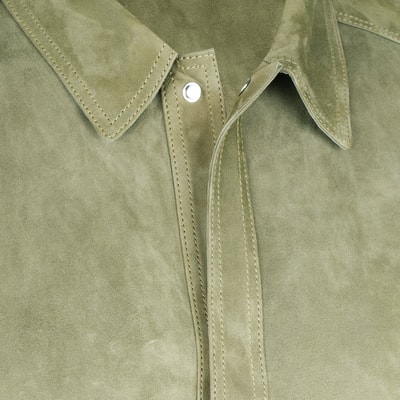 Osvaldo Yeşil Erkek Süet Gömlek