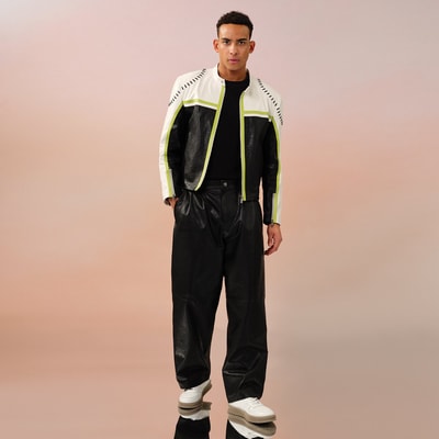 Ottone Yeşil Erkek Deri Ceket