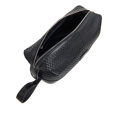 Pacher Erkek Örgü Deri Traş Çantası