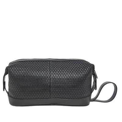 Pacher Erkek Örgü Deri Traş Çantası