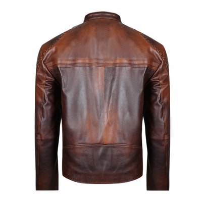 Paolo Kahve Erkek Vintage Deri Ceket