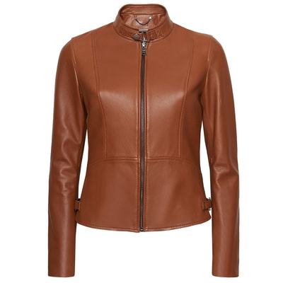 Paride Kahve Kadın Deri Ceket